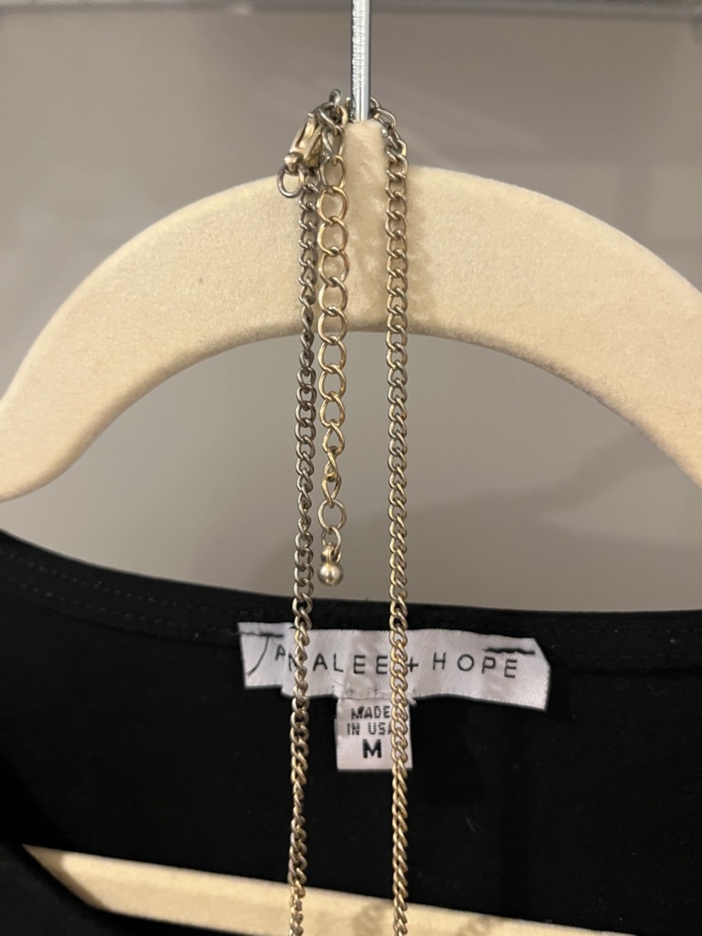 Long Gold Multi-Chain Fringe Necklace - Picture 7 of 7